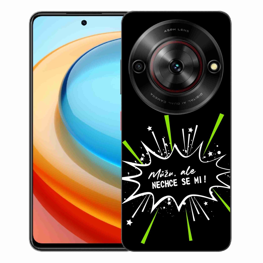 Gelový kryt mmCase na ZTE Blade A75 - vtipný text 11 černé pozadí