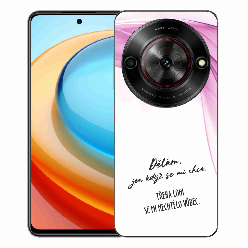Gelový kryt mmCase na ZTE Blade A75 - vtipný text 12 bílé pozadí