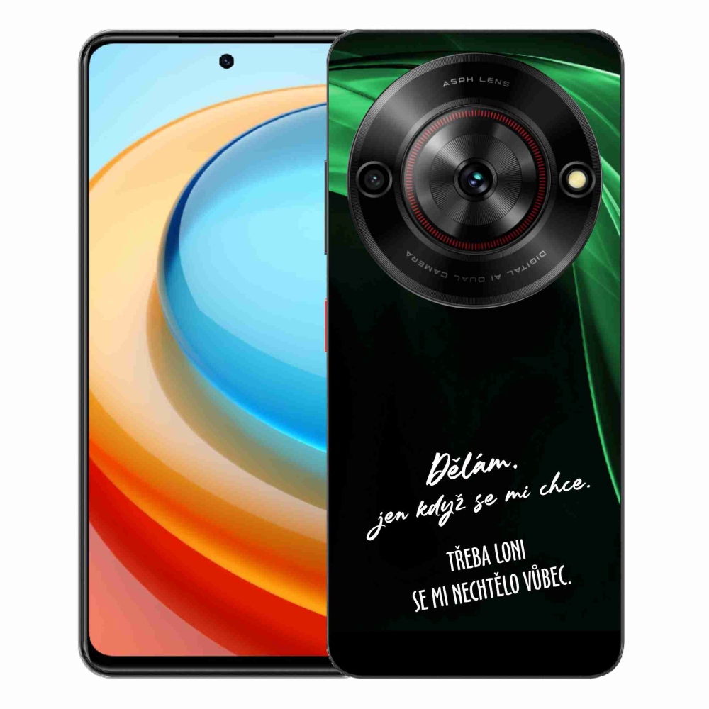 Gelový kryt mmCase na ZTE Blade A75 - vtipný text 12 černé pozadí