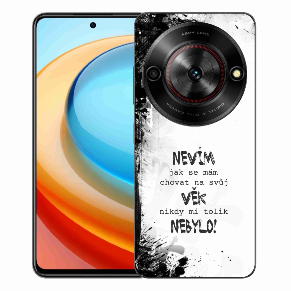Gelový kryt mmCase na ZTE Blade A75 - vtipný text 14 bílé pozadí