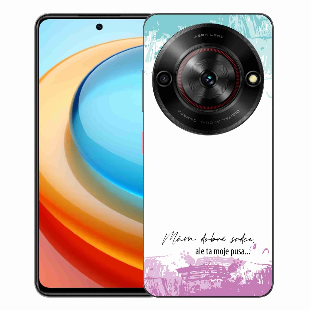 Gelový kryt mmCase na ZTE Blade A75 - vtipný text 3 bílé pozadí