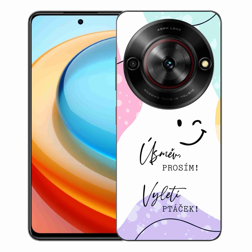 Gelový kryt mmCase na ZTE Blade A75 - vtipný text 4 bílé pozadí