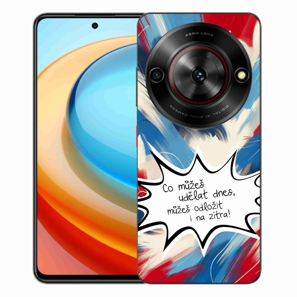 Gelový kryt mmCase na ZTE Blade A75 - vtipný text 9 bílé pozadí