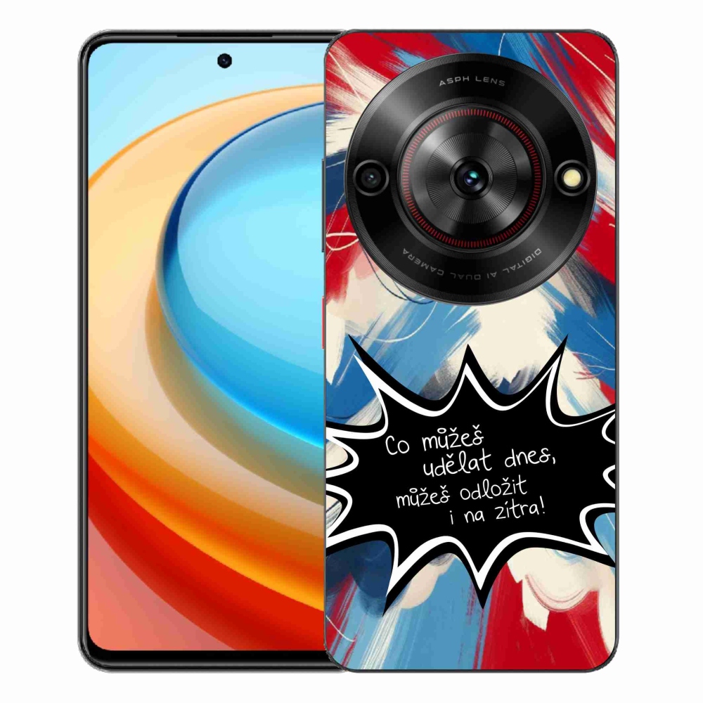 Gelový kryt mmCase na ZTE Blade A75 - vtipný text 9 černé pozadí
