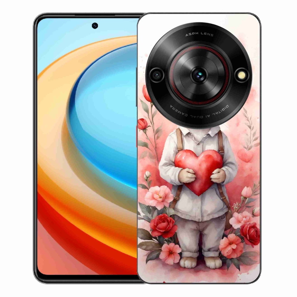 Gelový kryt mmCase na ZTE Blade A75 - zajíc se srdíčkem