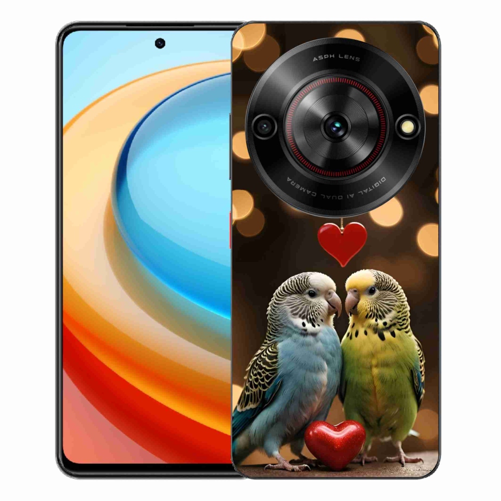 Gelový kryt mmCase na ZTE Blade A75 - zamilovaní papoušci