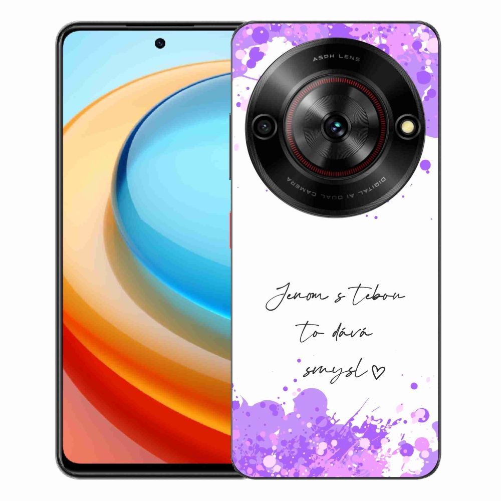 Gelový kryt mmCase na ZTE Blade A75 - zamilovaný text bílé pozadí