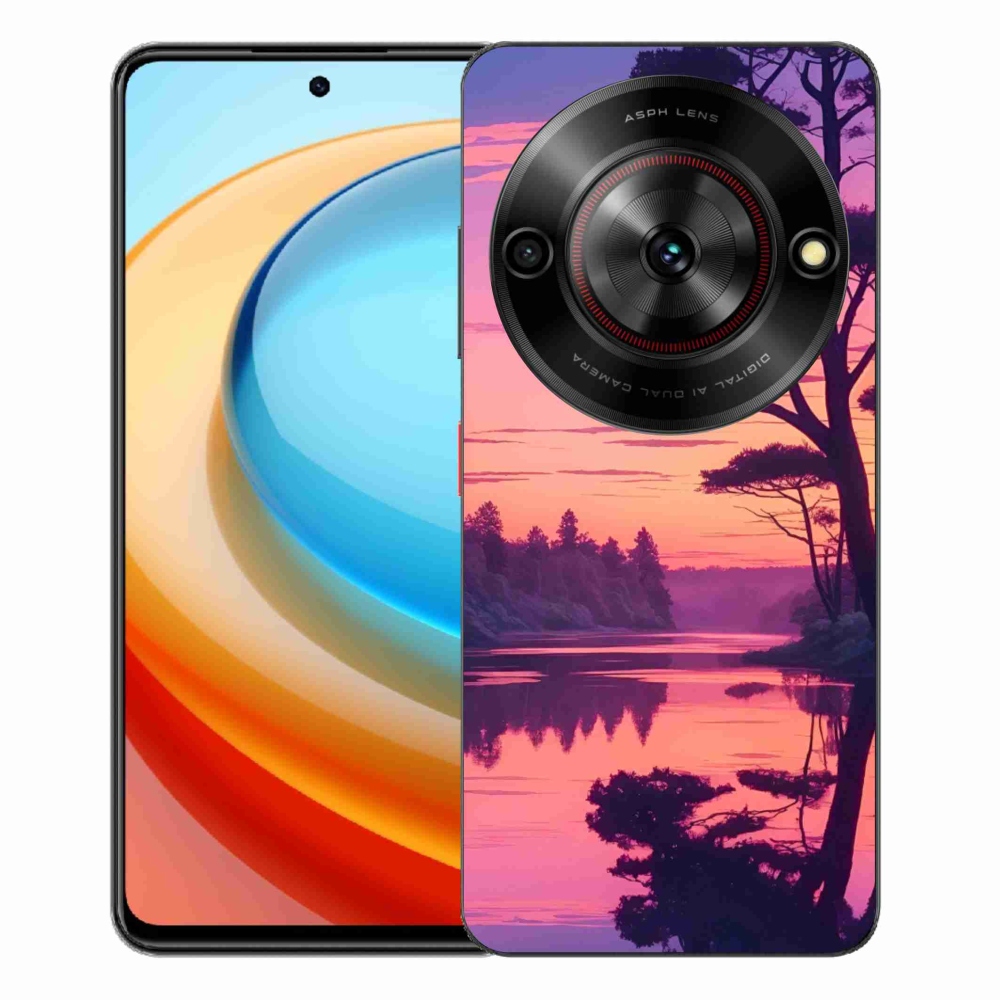 Gelový kryt mmCase na ZTE Blade A75 - západ slunce nad jezerem