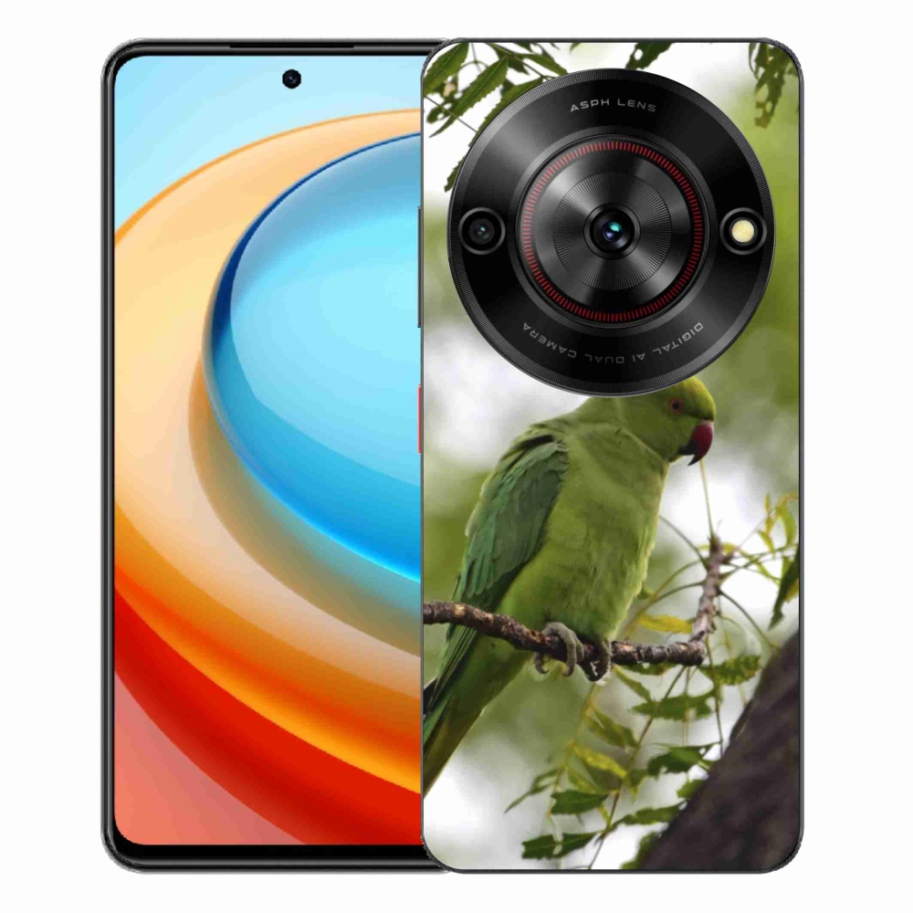Gelový kryt mmCase na ZTE Blade A75 - zelený papoušek