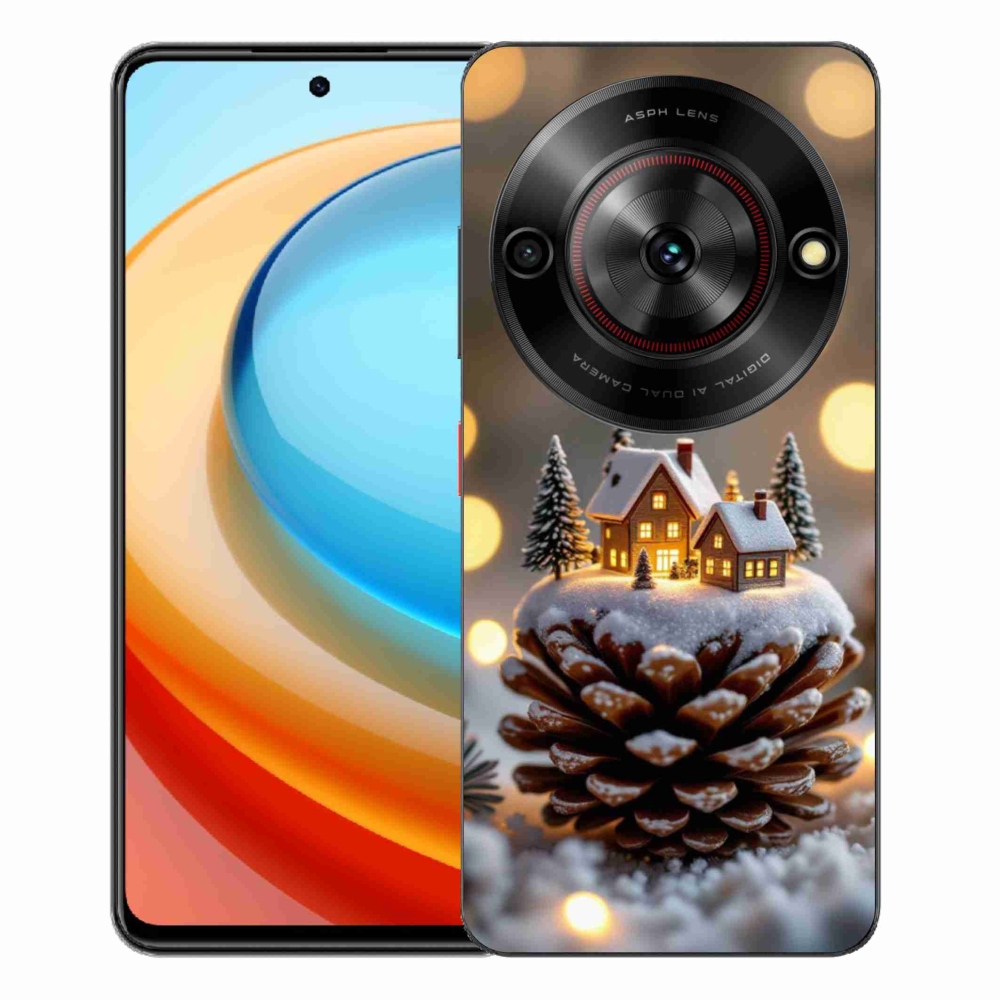 Gelový kryt mmCase na ZTE Blade A75 - zimní vesnička