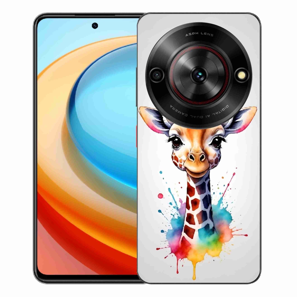 Gelový kryt mmCase na ZTE Blade A75 - žirafa 1