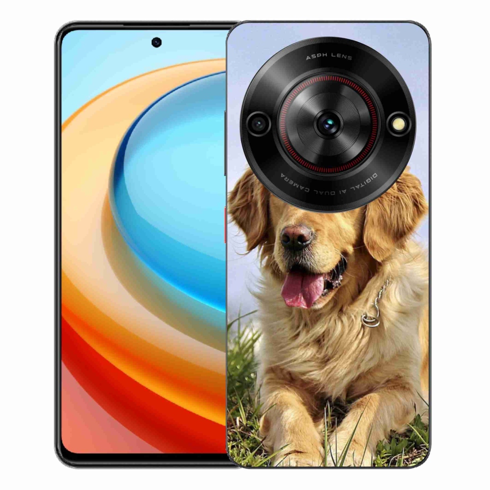 Gelový kryt mmCase na ZTE Blade A75 - zlatý retrívr