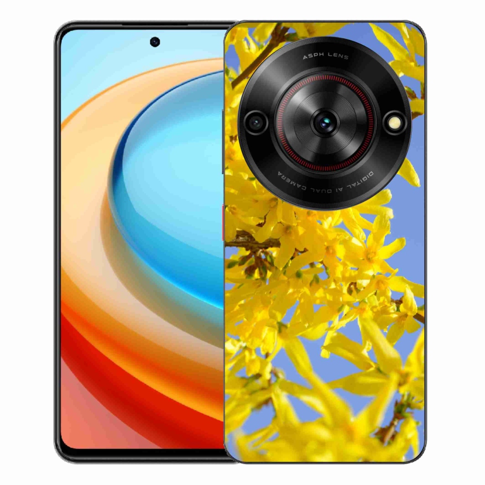 Gelový kryt mmCase na ZTE Blade A75 - žluté květy
