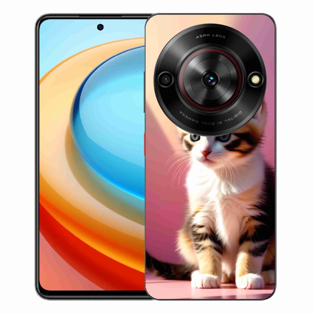 Gelový kryt mmCase na ZTE Blade A75 - zvědavé kotě 2