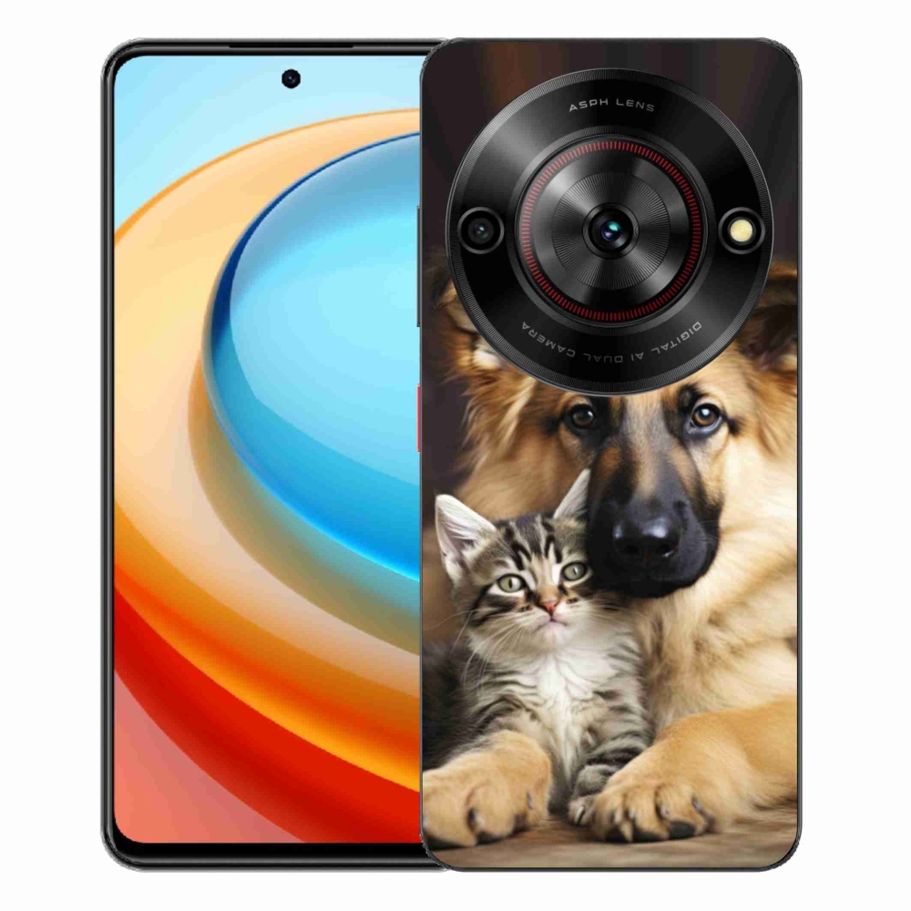 Gelový kryt mmCase na ZTE Blade A75 - zvířecí přátelství