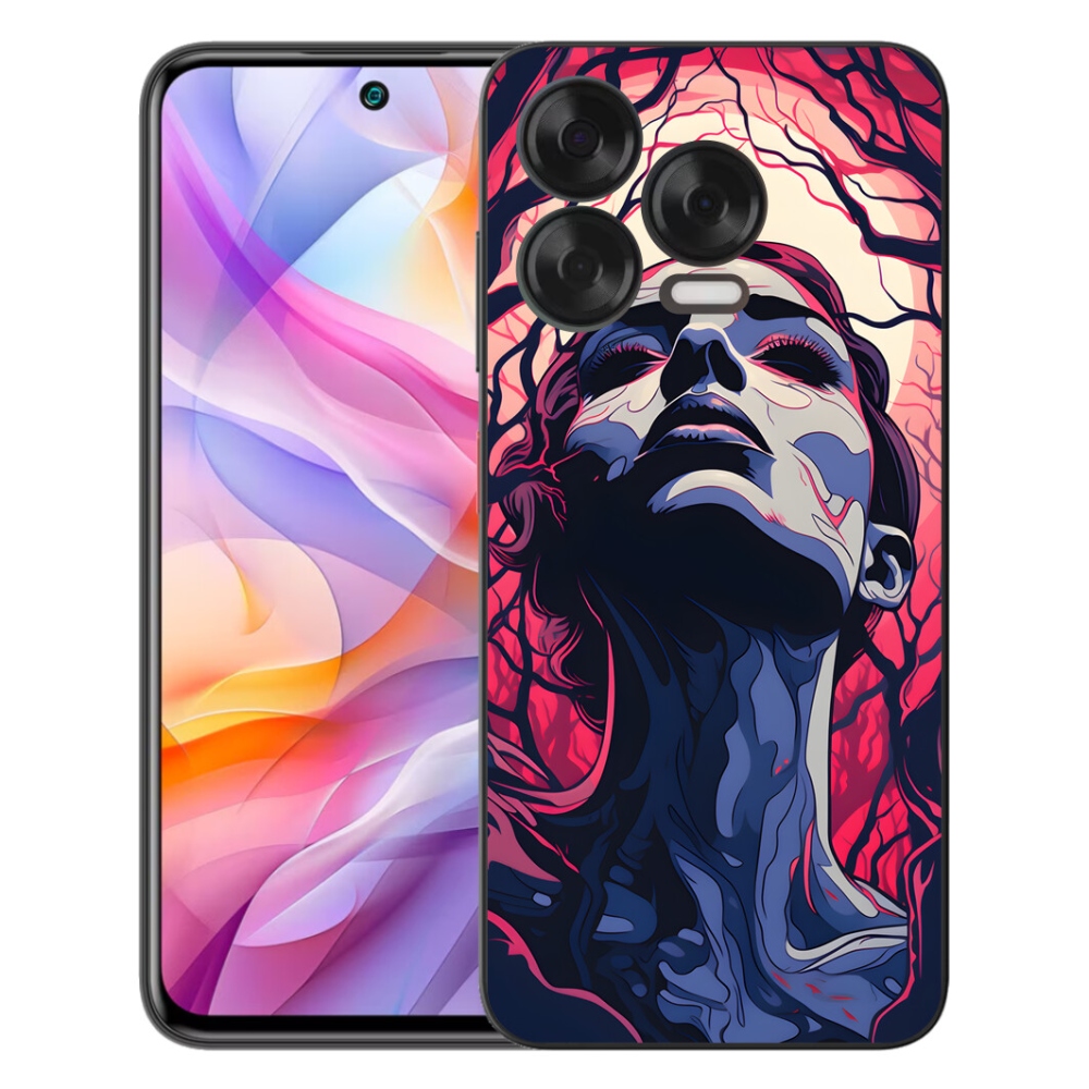 Gelový kryt mmCase na ZTE Blade V70 Vita - abstraktní obličej