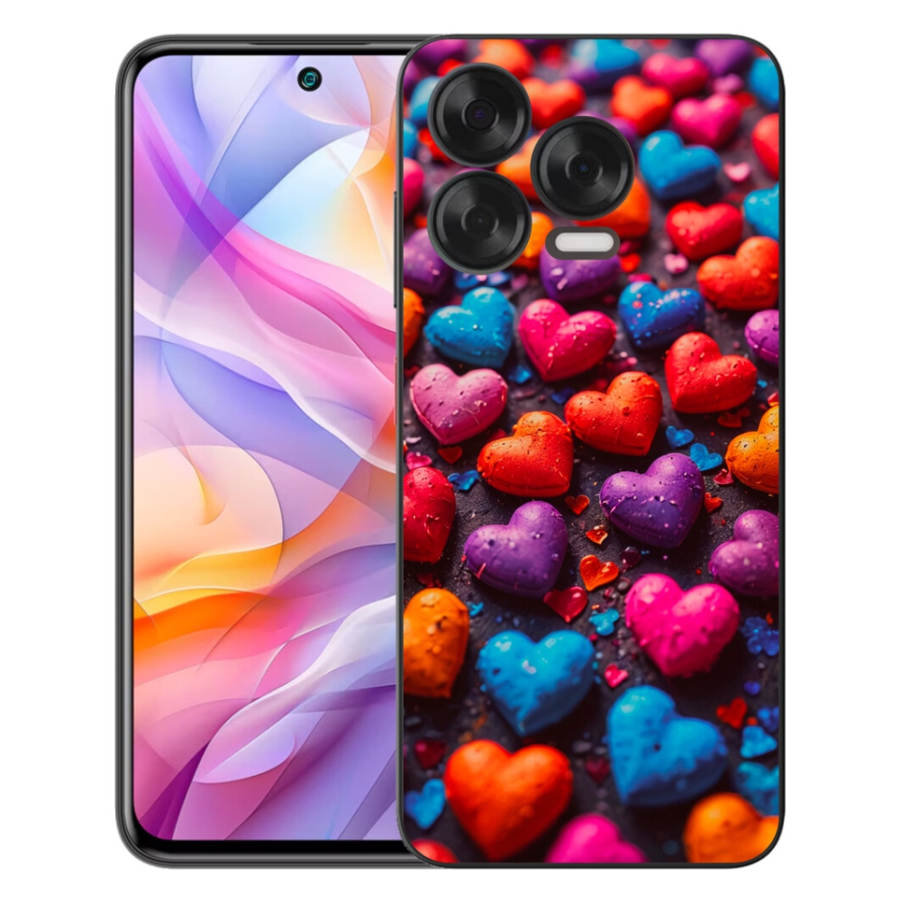 Gelový kryt mmCase na ZTE Blade V70 Vita - barevná srdce