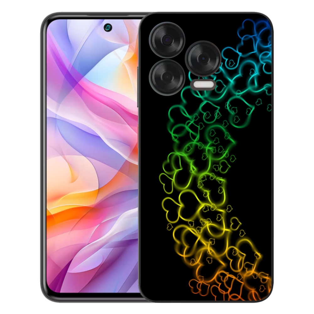 Gelový kryt mmCase na ZTE Blade V70 Vita - barevná srdíčka