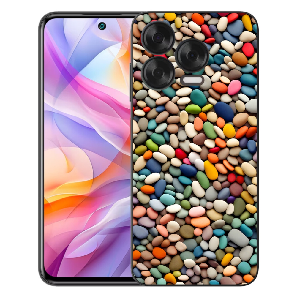 Gelový kryt mmCase na ZTE Blade V70 Vita - barevné kamínky 2