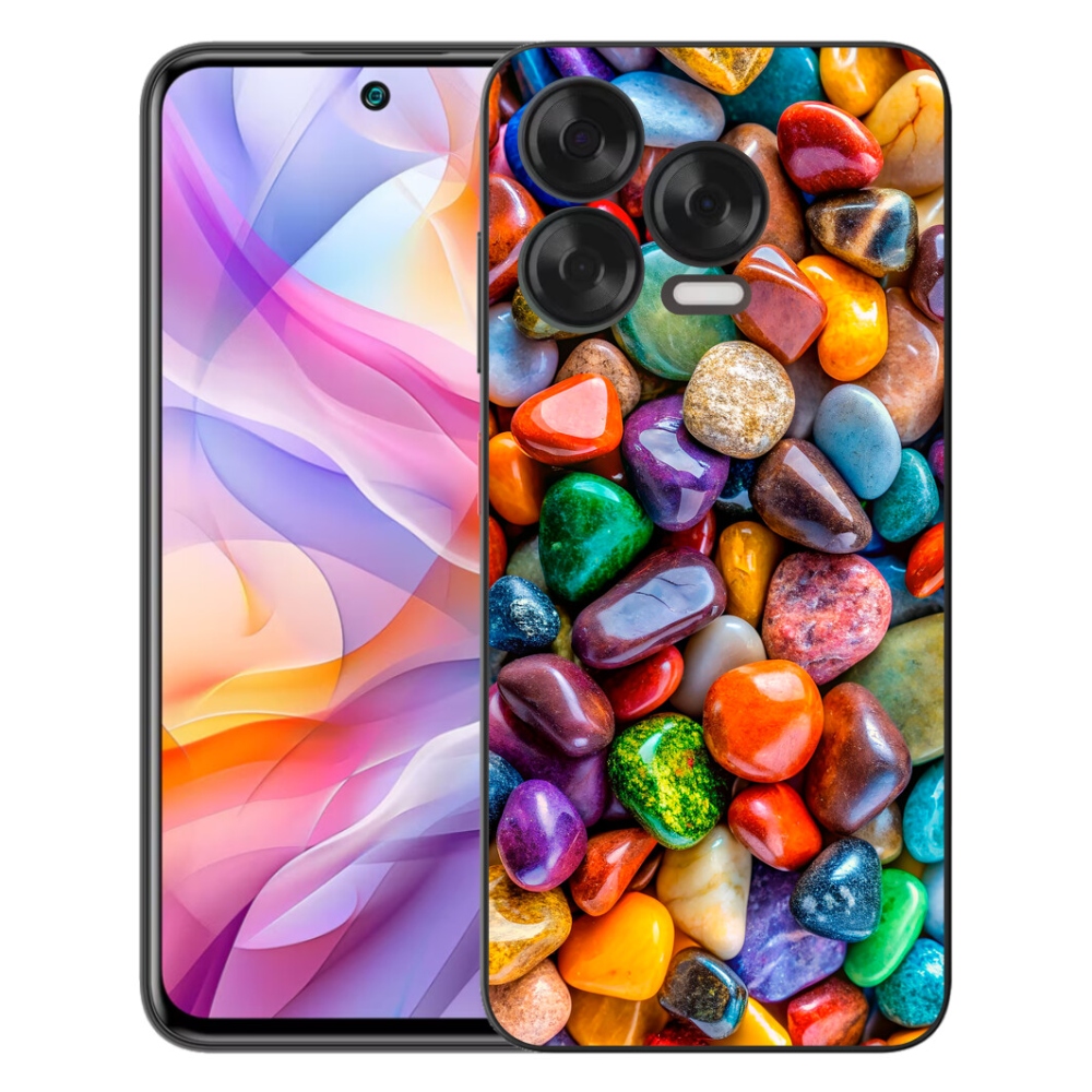Gelový kryt mmCase na ZTE Blade V70 Vita - barevné kamínky