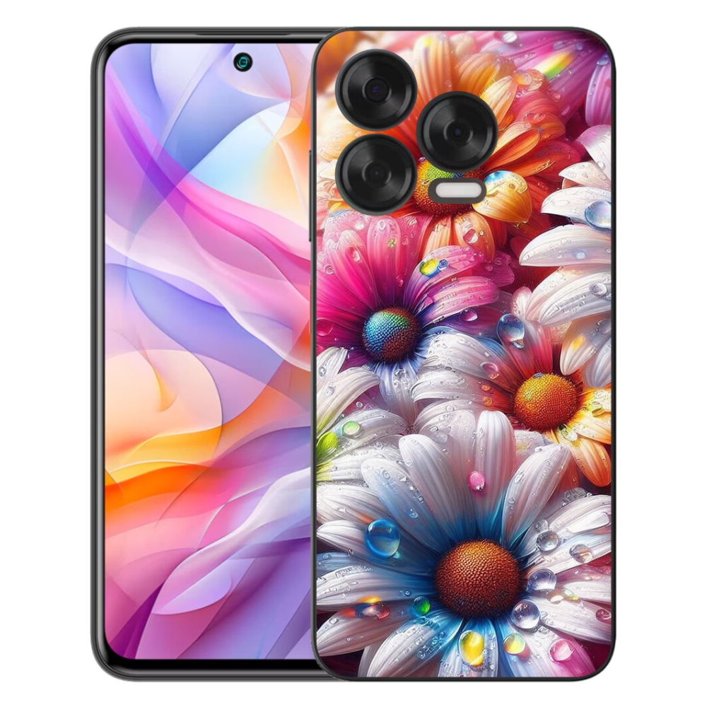 Gelový kryt mmCase na ZTE Blade V70 Vita - barevné kopretiny