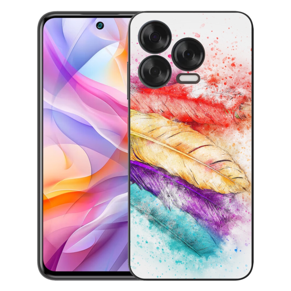 Gelový kryt mmCase na ZTE Blade V70 Vita - barevné peří
