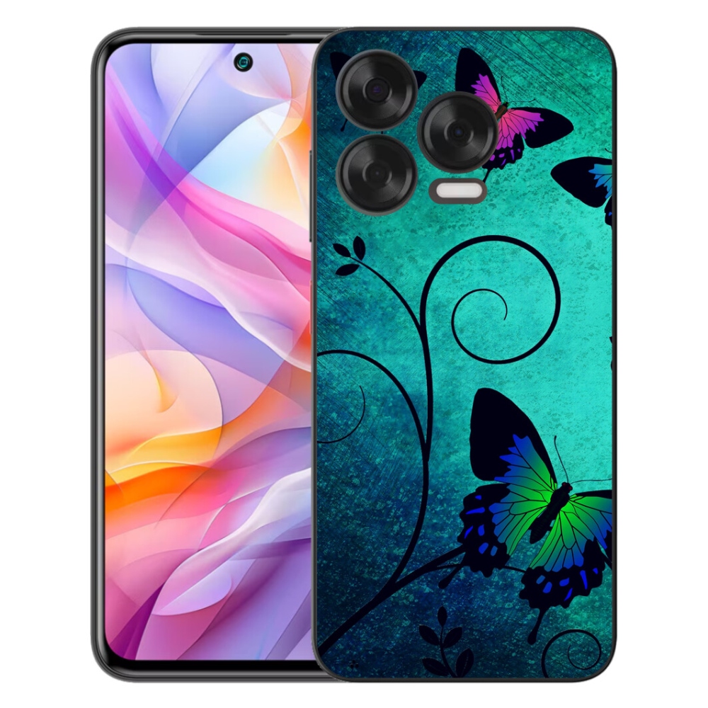 Gelový kryt mmCase na ZTE Blade V70 Vita - barevní motýli
