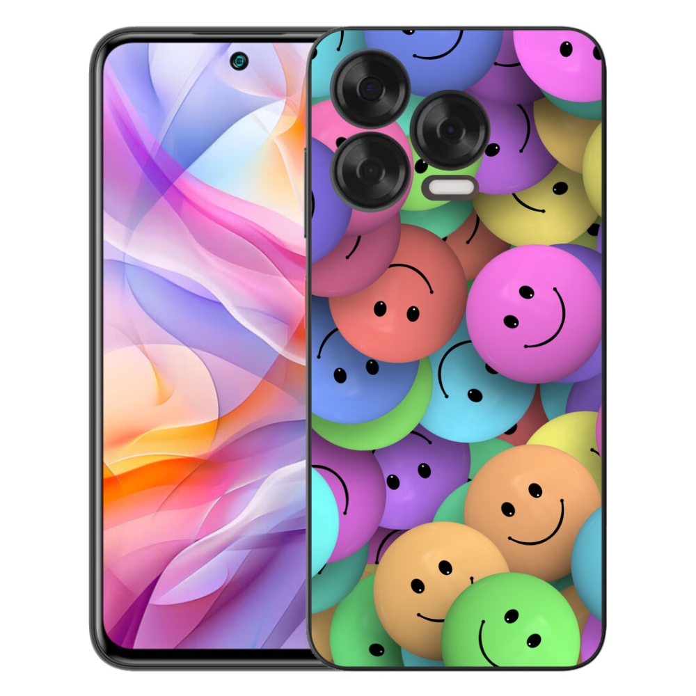 Gelový kryt mmCase na ZTE Blade V70 Vita - barevní smajlíci