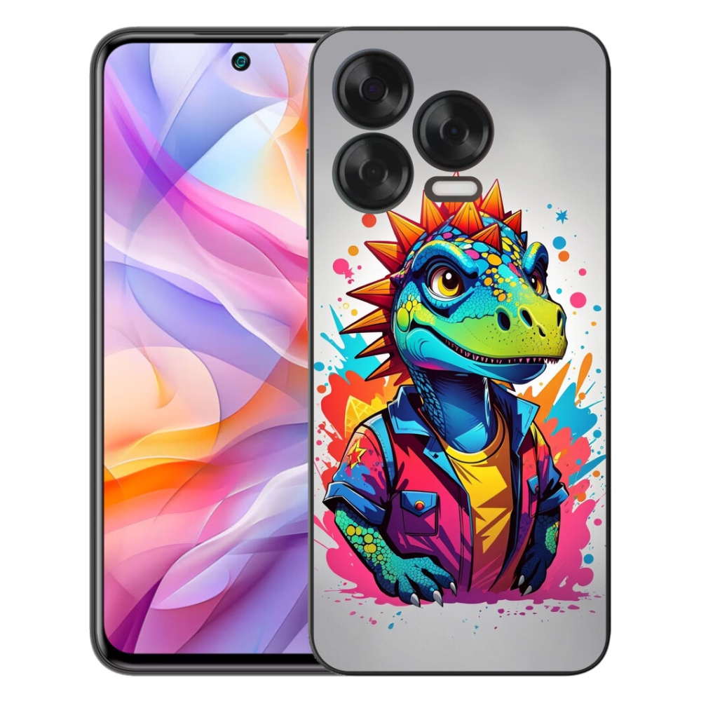 Gelový kryt mmCase na ZTE Blade V70 Vita - barevný dinosaurus