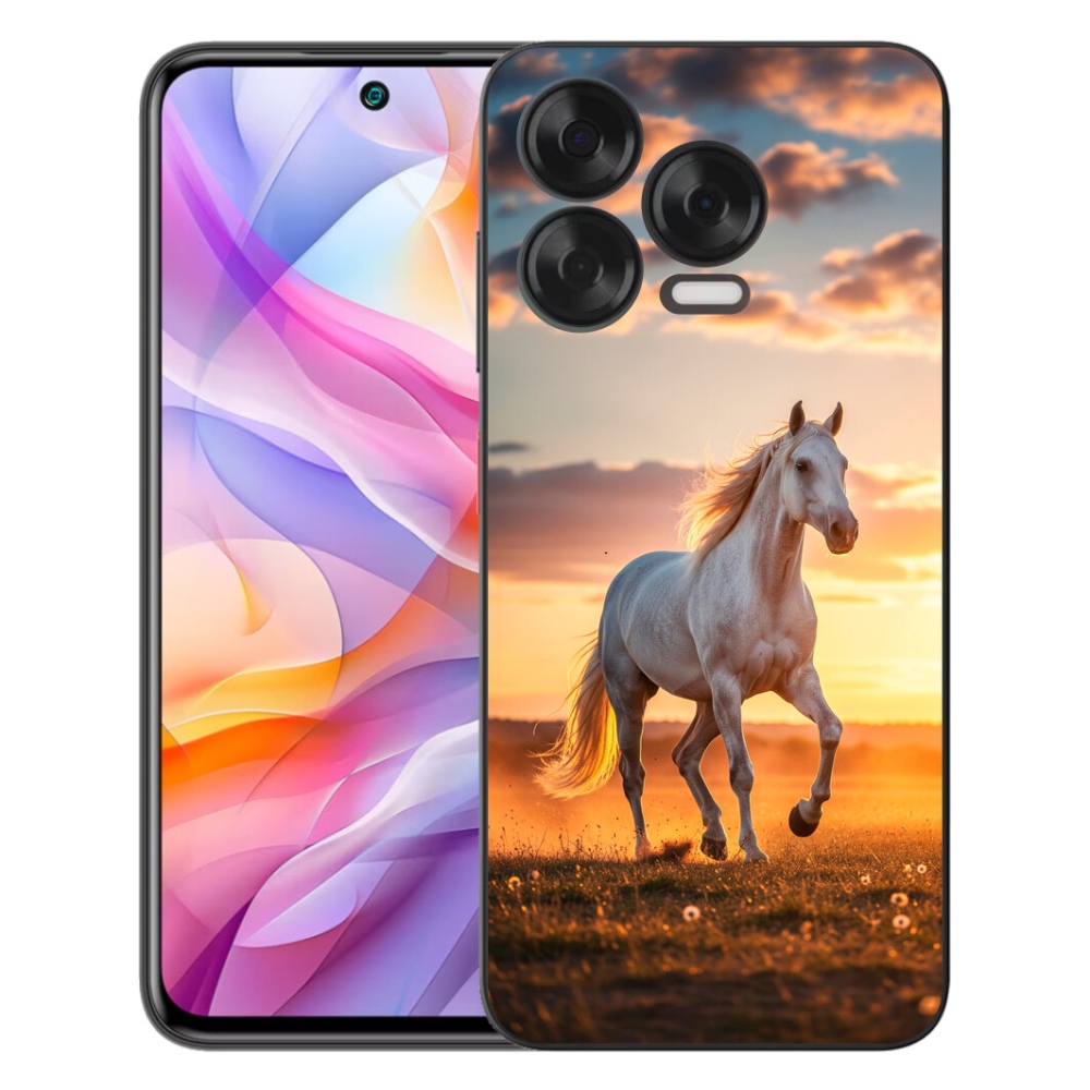 Gelový kryt mmCase na ZTE Blade V70 Vita - běžící bílý kůň 2