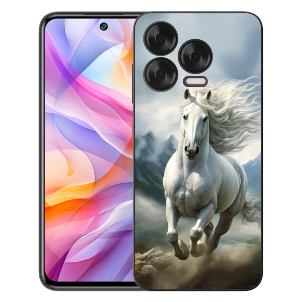 Gelový kryt mmCase na ZTE Blade V70 Vita - běžící bílý kůň 3