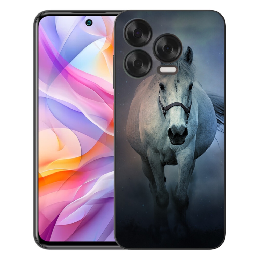 Gelový kryt mmCase na ZTE Blade V70 Vita - běžící bílý kůň