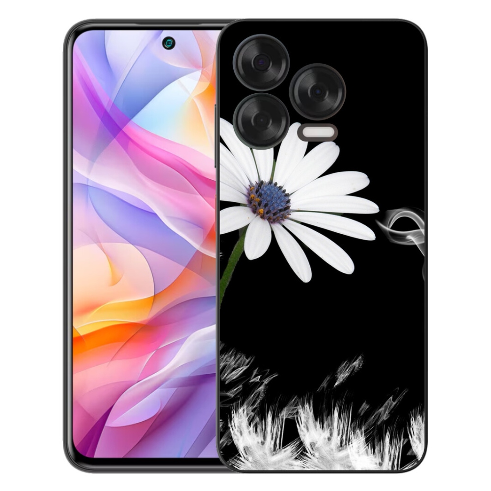 Gelový kryt mmCase na ZTE Blade V70 Vita - bílá květina