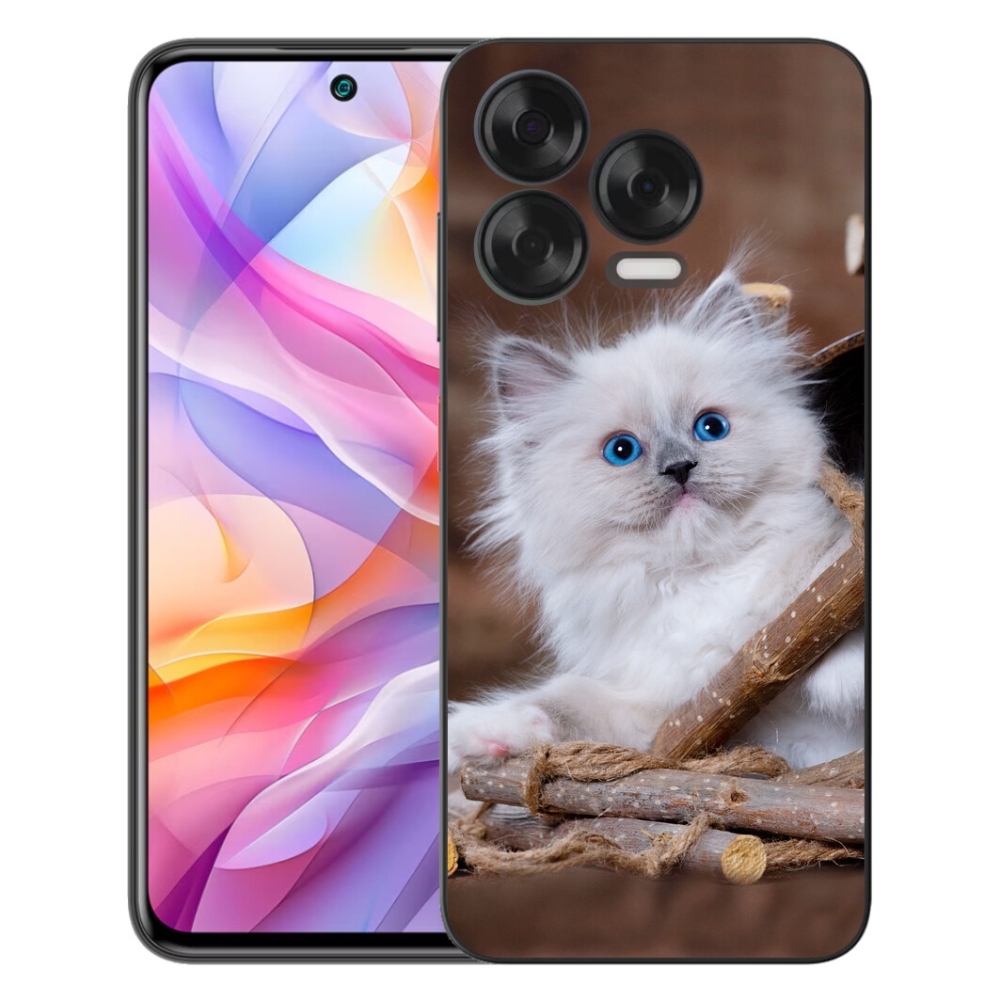 Gelový kryt mmCase na ZTE Blade V70 Vita - bílé kotě