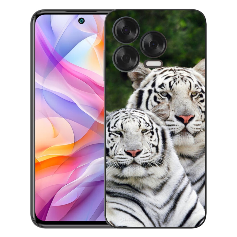 Gelový kryt mmCase na ZTE Blade V70 Vita - bílí tygři