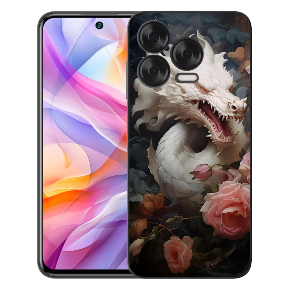 Gelový kryt mmCase na ZTE Blade V70 Vita - bílý drak