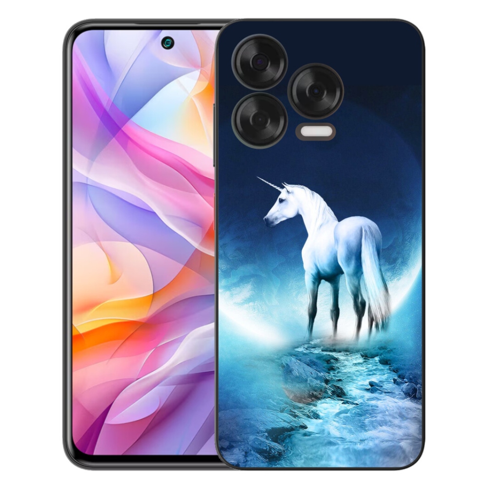 Gelový kryt mmCase na ZTE Blade V70 Vita - bílý jednorožec