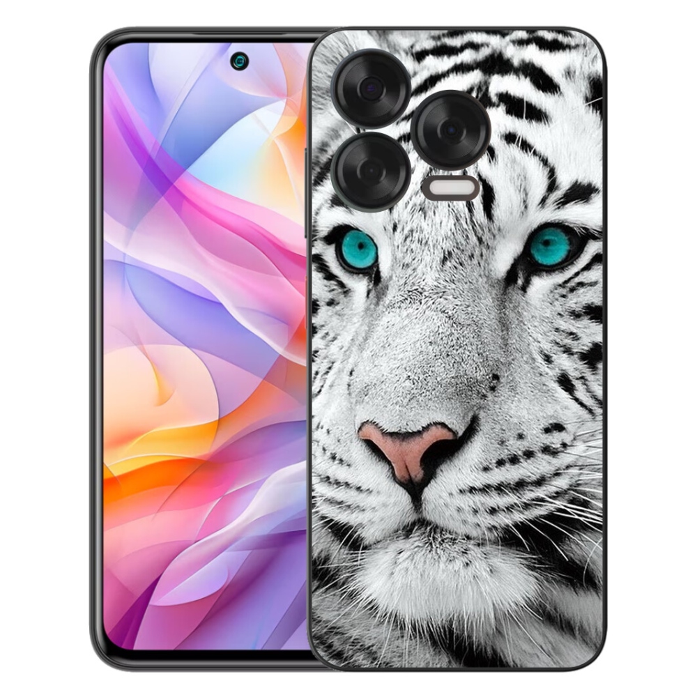 Gelový kryt mmCase na ZTE Blade V70 Vita - bílý tygr