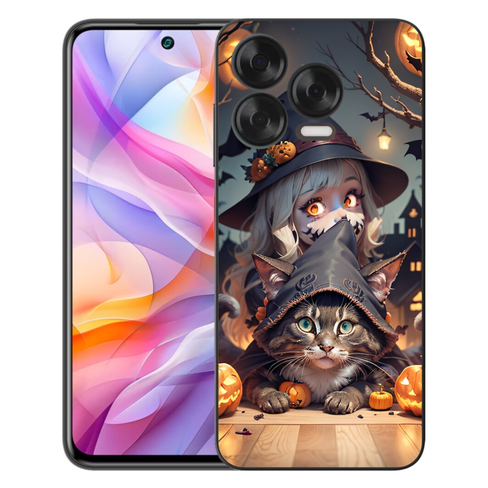 Gelový kryt mmCase na ZTE Blade V70 Vita - čarodějnice s kočkou
