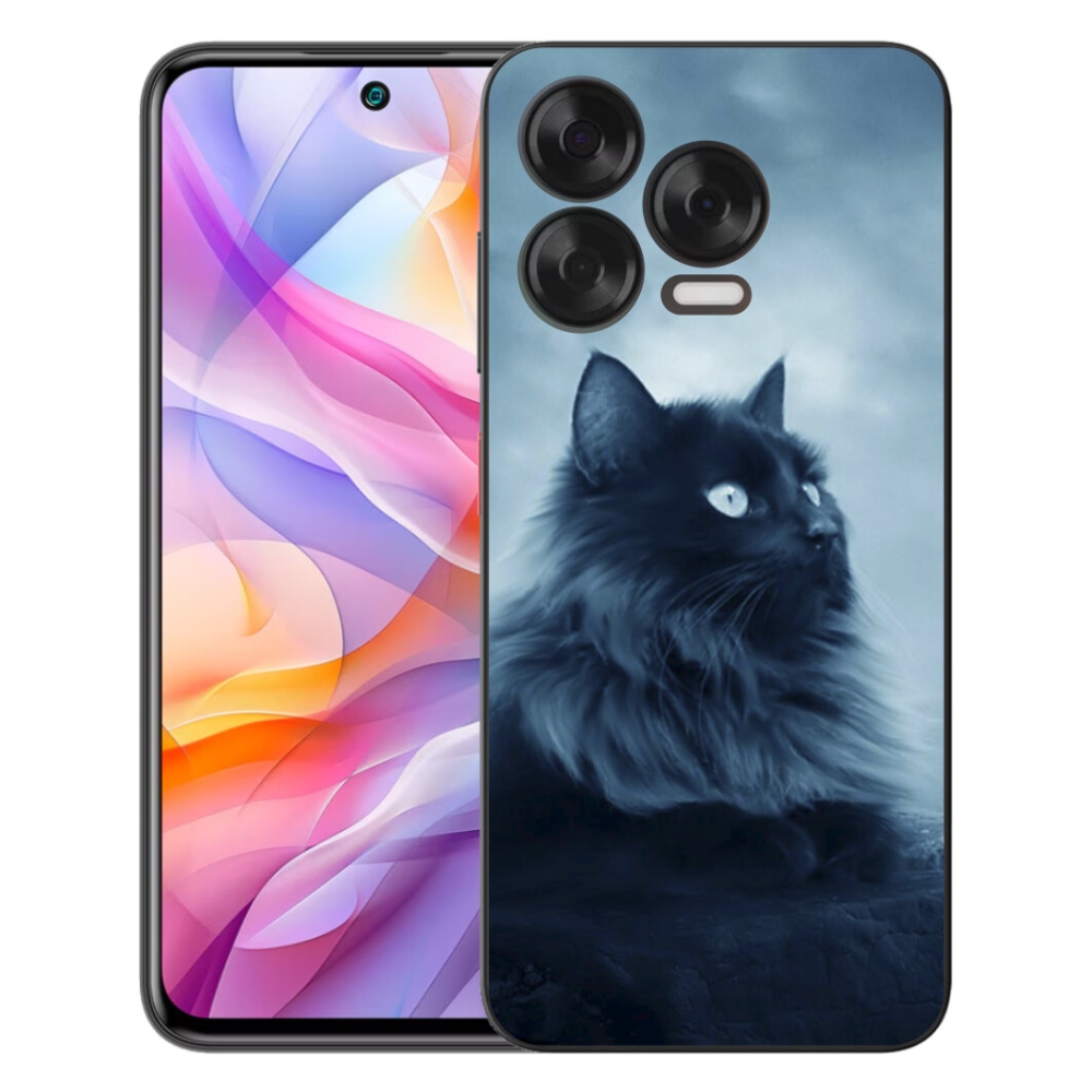 Gelový kryt mmCase na ZTE Blade V70 Vita - černá kočka 1
