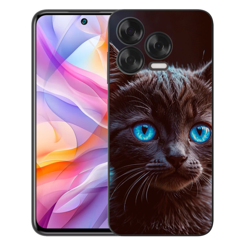 Gelový kryt mmCase na ZTE Blade V70 Vita - černé kotě 2