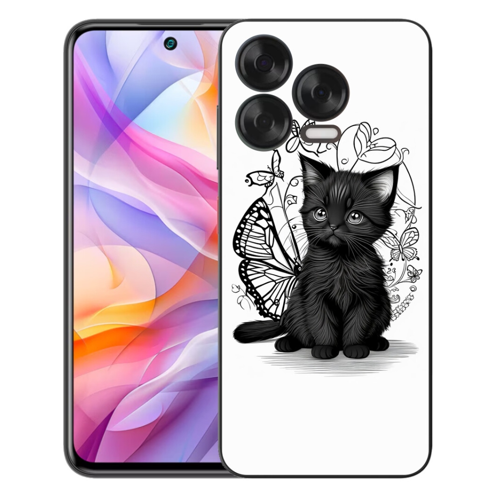 Gelový kryt mmCase na ZTE Blade V70 Vita - černé kotě