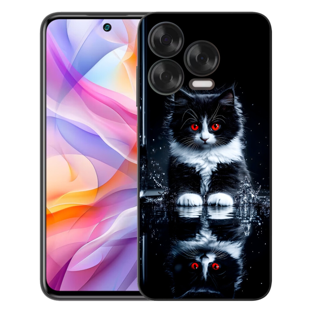 Gelový kryt mmCase na ZTE Blade V70 Vita - černobílé kotě