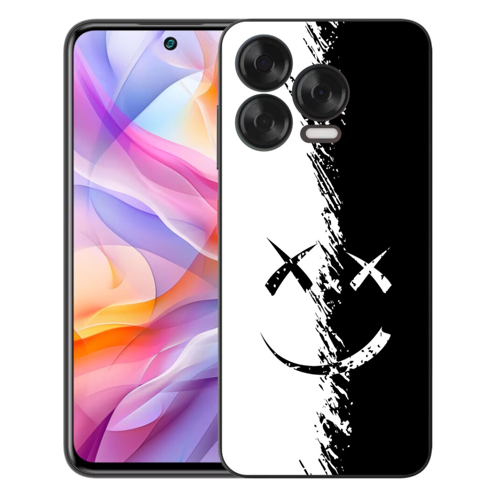 Gelový kryt mmCase na ZTE Blade V70 Vita - černobílý smajlík
