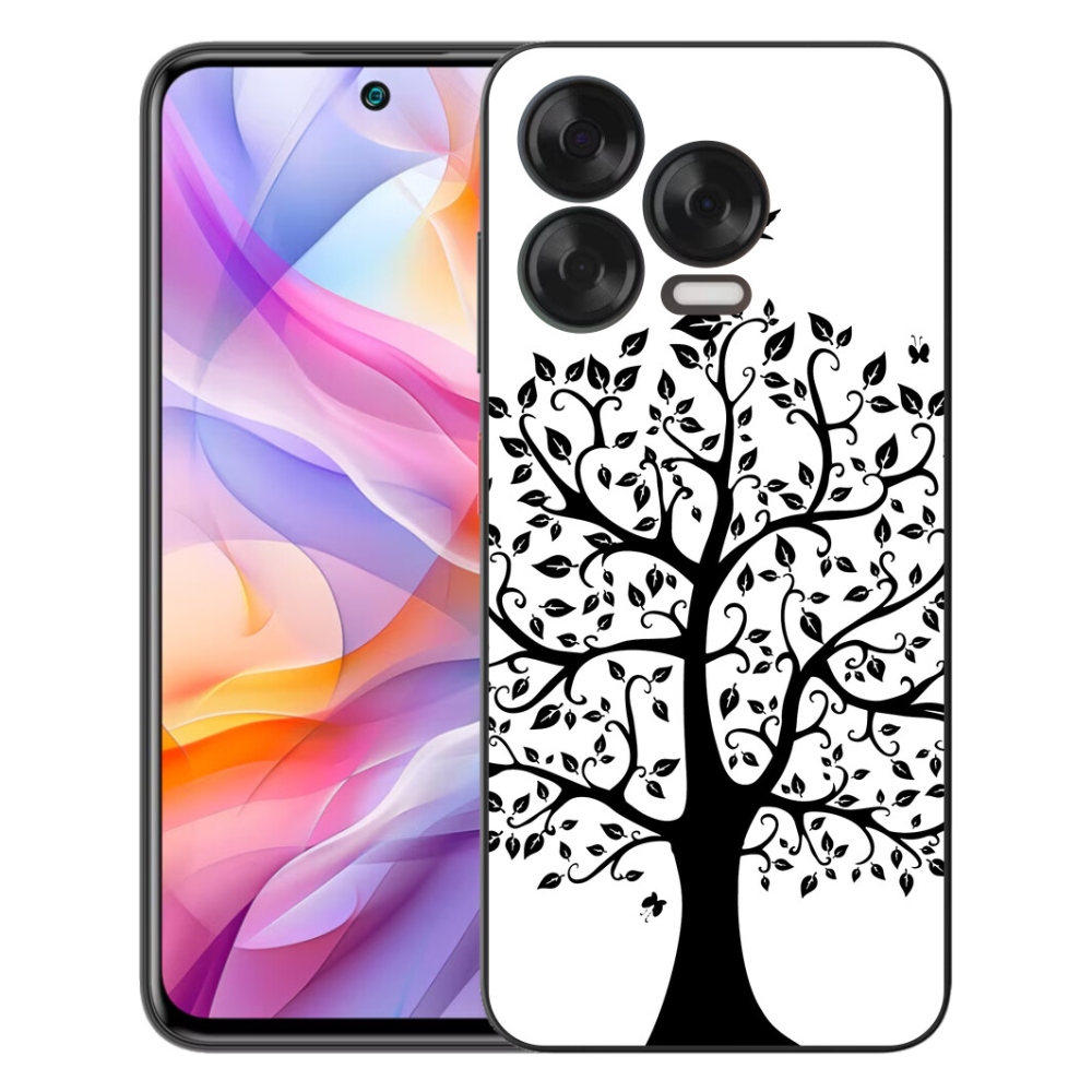 Gelový kryt mmCase na ZTE Blade V70 Vita - černobílý strom
