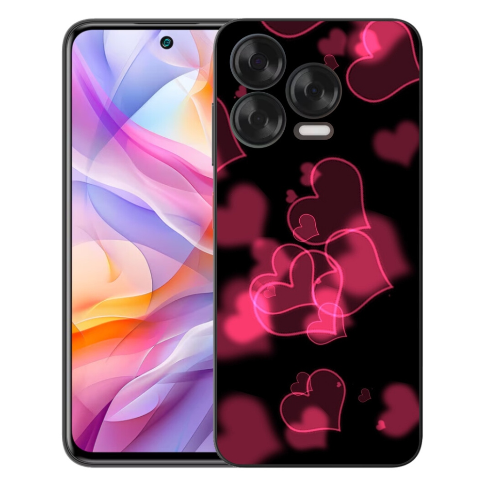Gelový kryt mmCase na ZTE Blade V70 Vita - červená srdíčka