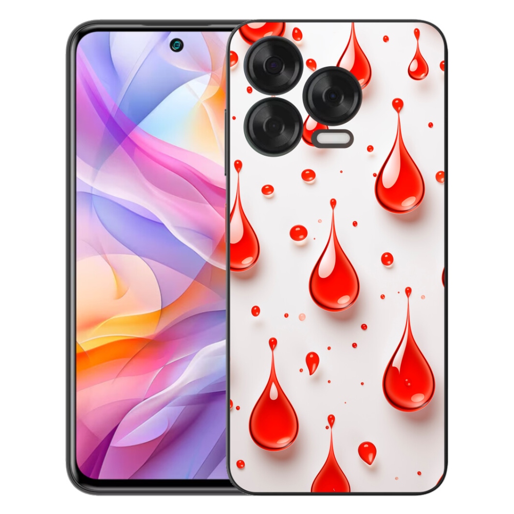 Gelový kryt mmCase na ZTE Blade V70 Vita - červené kapky