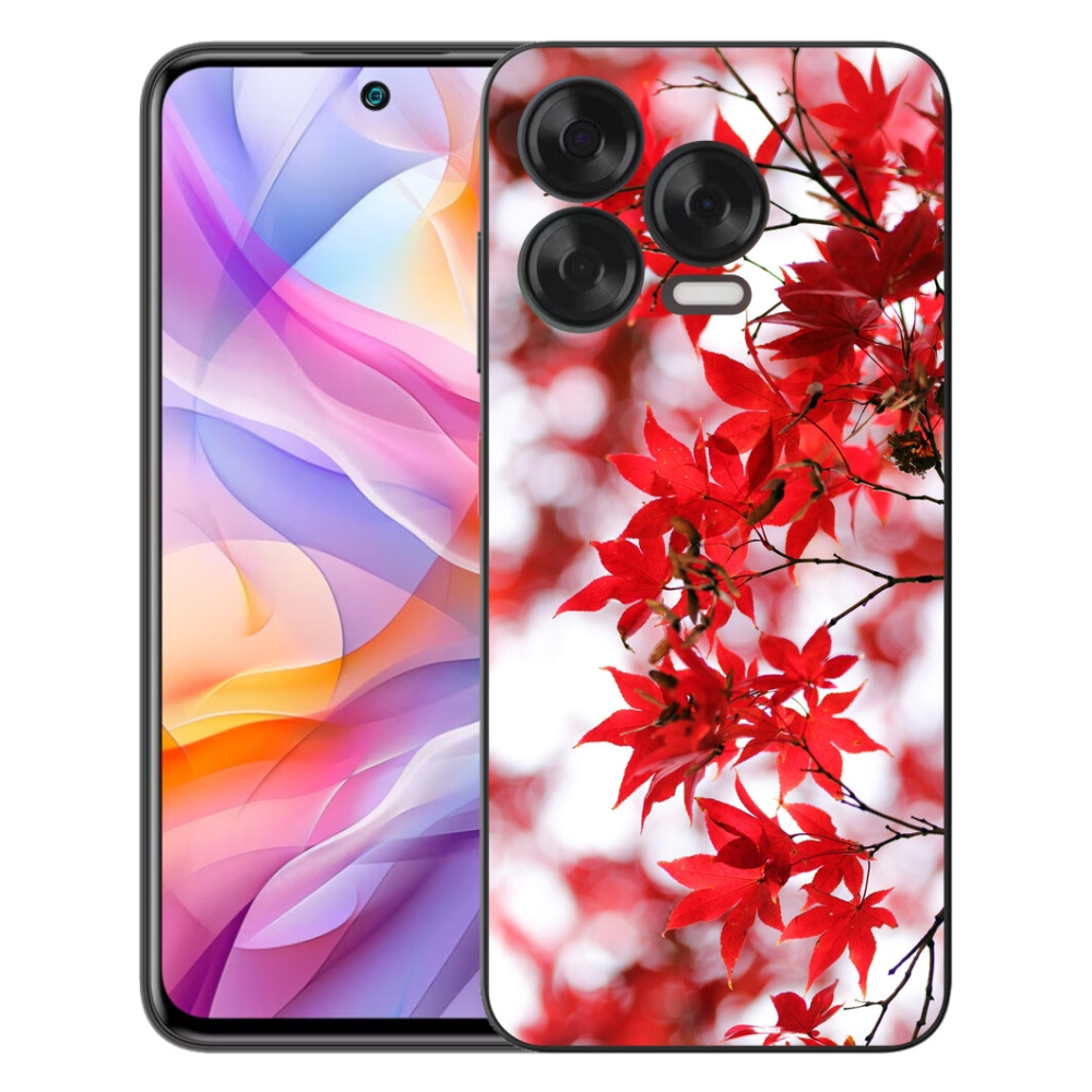 Gelový kryt mmCase na ZTE Blade V70 Vita - červené listy