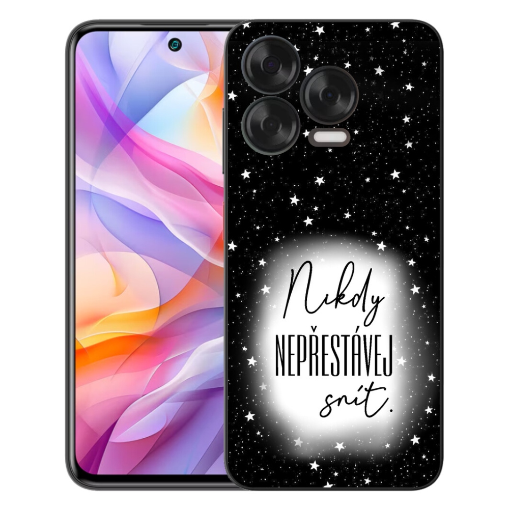 Gelový kryt mmCase na ZTE Blade V70 Vita - citát 1 bíločerné pozadí