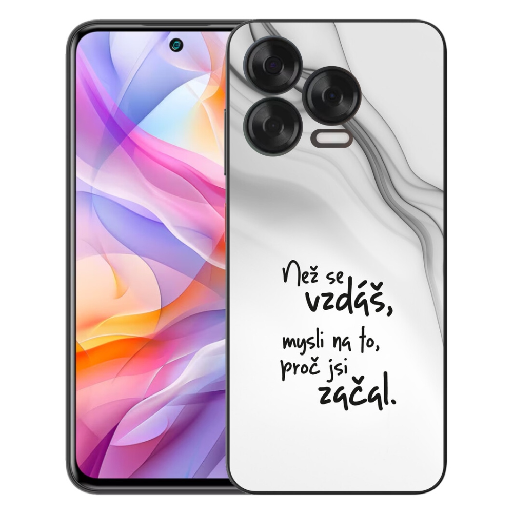 Gelový kryt mmCase na ZTE Blade V70 Vita - citát 2 bílé pozadí